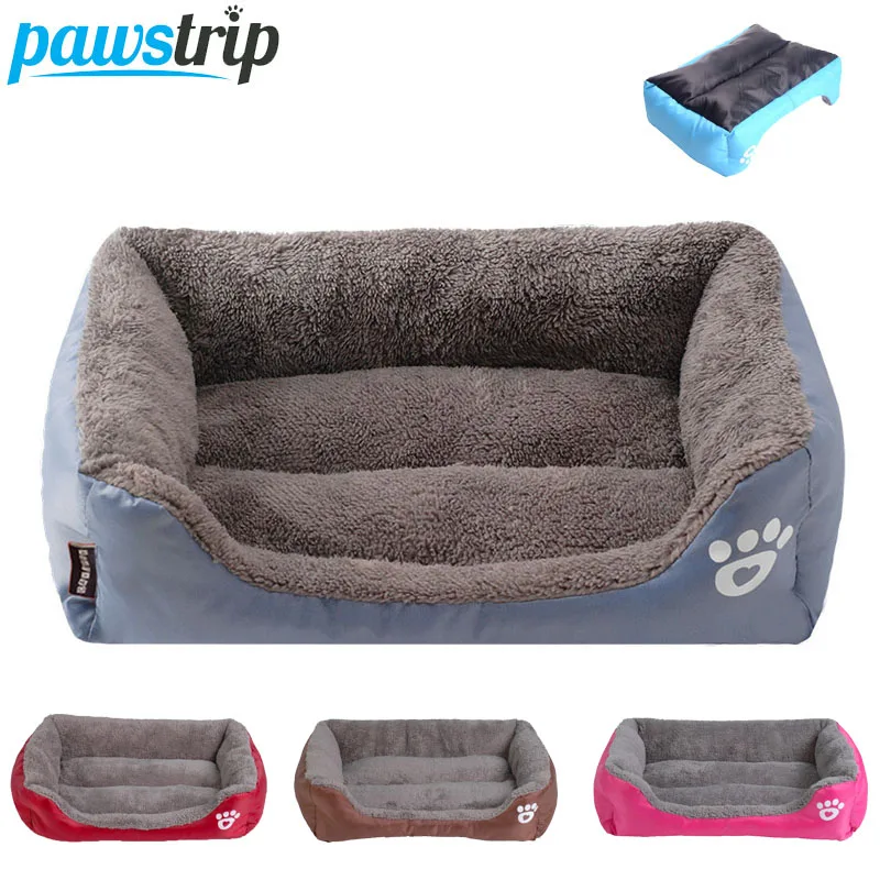 S-3XL Candy Color Paw Pet Sofa Dog Beds Waterproof Bottom Soft Fleece Warm Cat Bed House S-3XL Candy Color Paw Pet Sofa Dog Beds Waterproof Bottom Soft Fleece Warm Cat Bed House