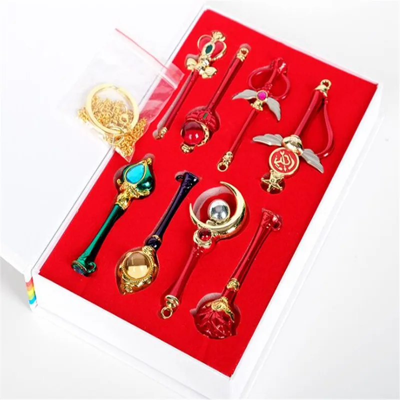 

Sailor Moon Crystal Cosplay Accessories set Action Figures Toys Women Wand Stick Collection Necklace Pendants Keychains A931