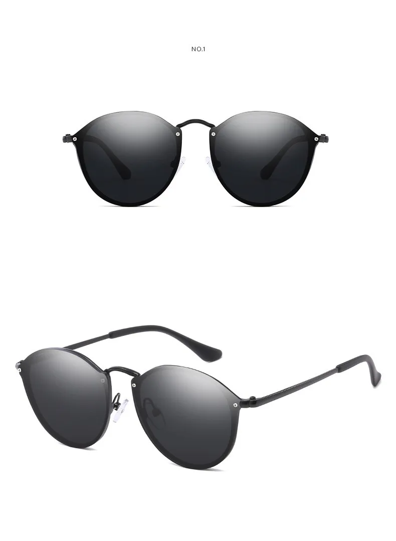 Роскошные брендовые круглые женские солнцезащитные очки летние модные винтажные Ретро очки без оправы женские солнцезащитные очки для женщин gafas
