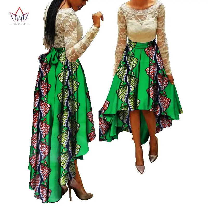 Стиль Африка юбка для Для женщин в африканском стиле фут изготовленный на заказ плиссированная юбка уникальный размера плюс Для женщин в африканском стиле Костюмы WY540