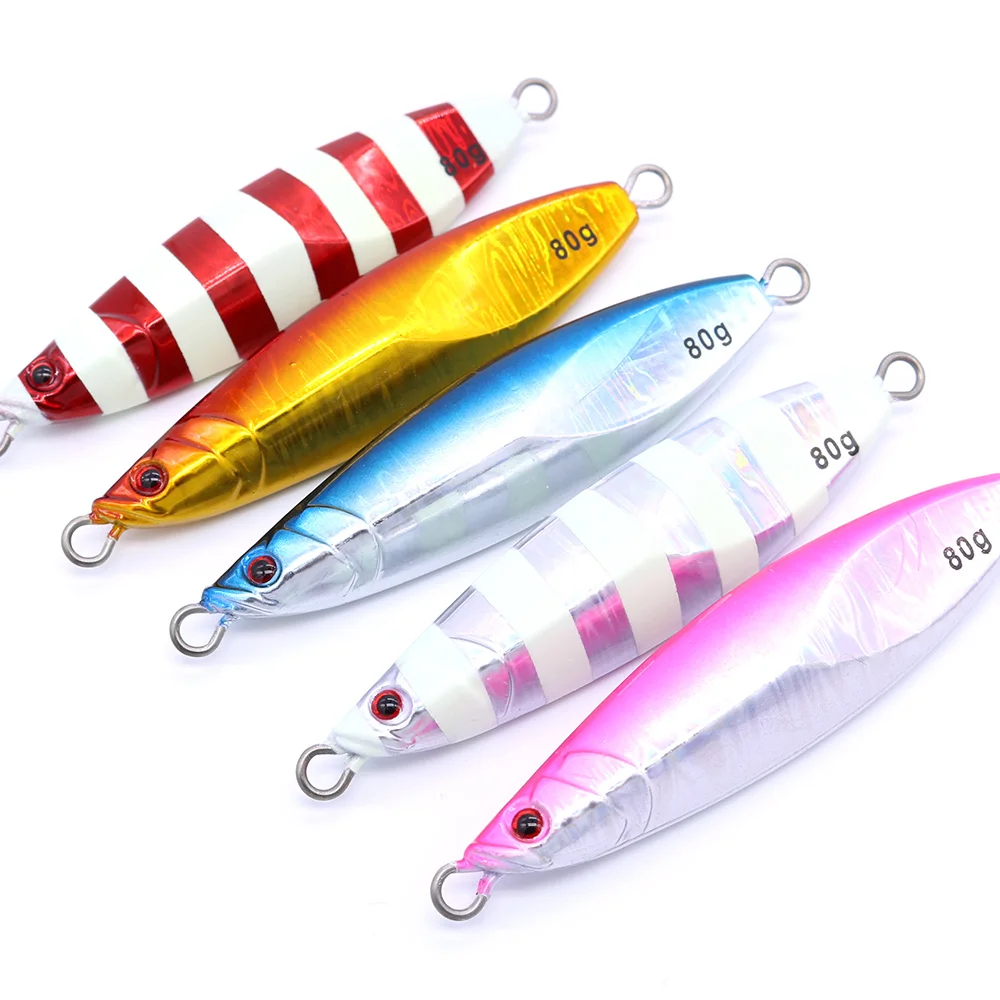Металлический джиг CASTFUN Strobe Slow Jigs 60 г 80 100 150 1 шт.|lure saltwater|fishing lurejig fishing |
