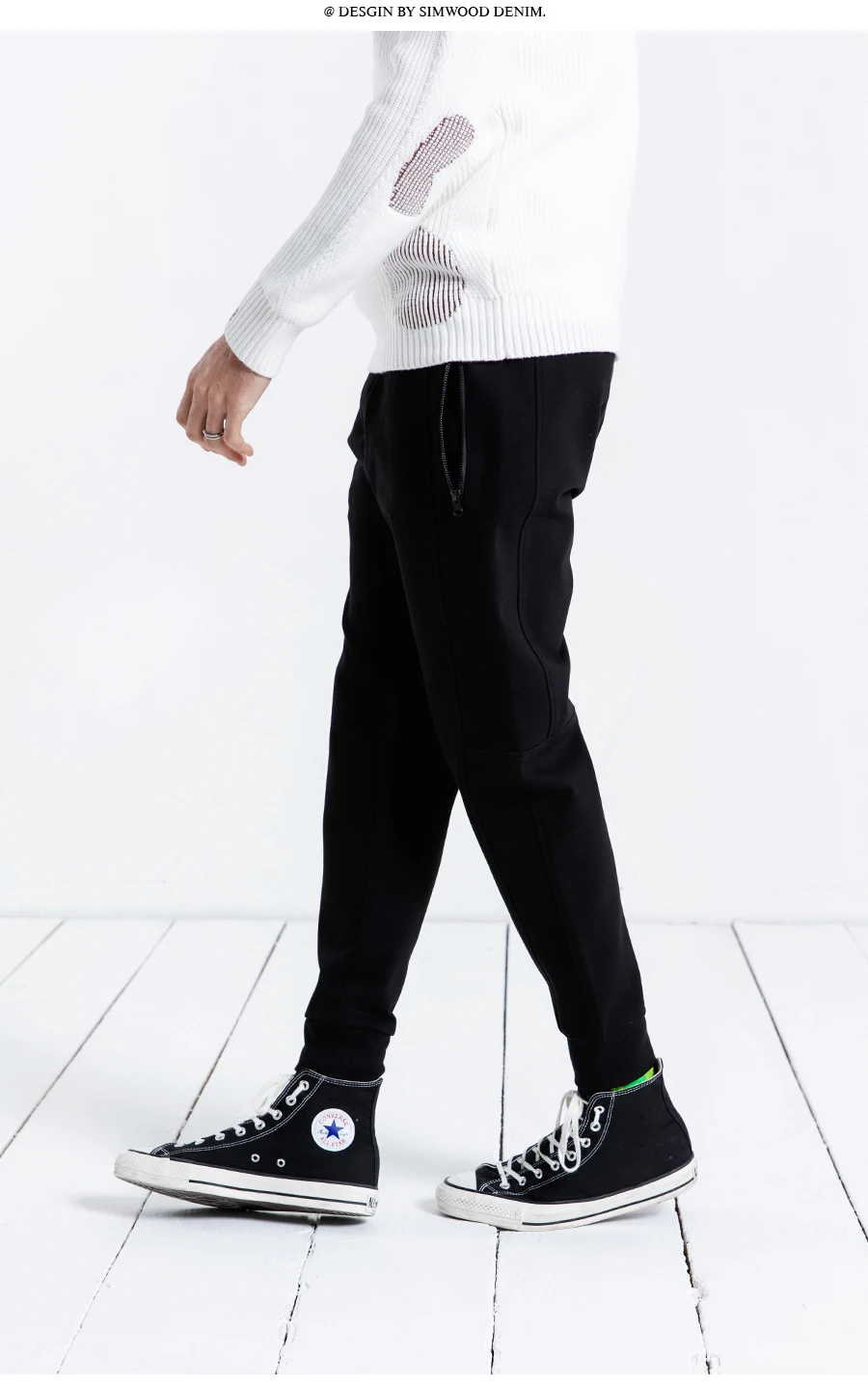 Мужские спортивные брюки SIMWOOD, стильные повседневные джоггеры из плотной ткани, свободные уличные тренировочные штаны в стиле хип-хоп, 190086