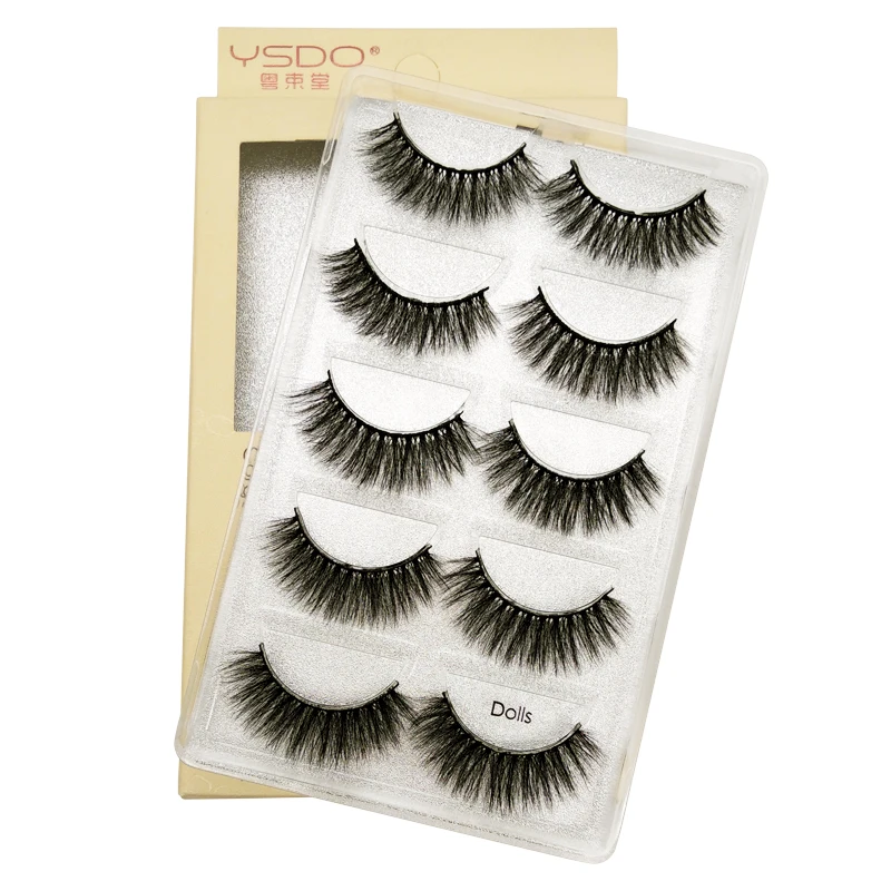 

YSDO 5 Pairs Mink False EyeLashes Natural Hair Lashes 3D Mink Dramatic EyeLashes Long Volume Fluffy Cilios eye MakeupFaux Lash