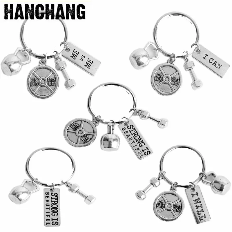 Fitness lovers Gift Barbell Keychain Fitness Jewelry Barbell Jewelry Gym Gift Weight lifting jewelry Barbell Charm Barbell Keyring