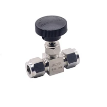 Регулируемый игольчатый клапан O.D 3 4 6 8 10 12 мм трубка из нержавеющей стали 304 высокое давление кислотостойкие прямые карты Набор кран