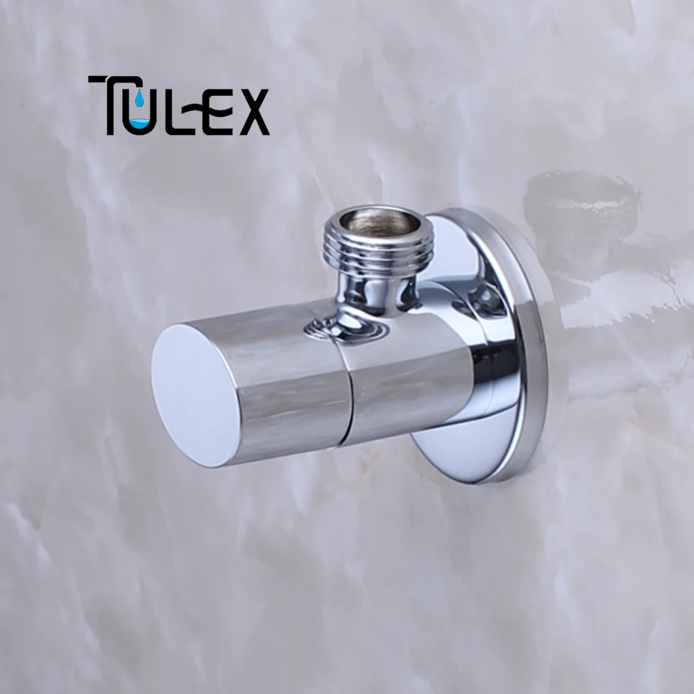 TULEX переключатель воды клапан Овальный угловой вентиль из латуни для разделения G1/2 нить суб-клапан Кухня Аксессуары для ванной комнаты твердая латунь хром