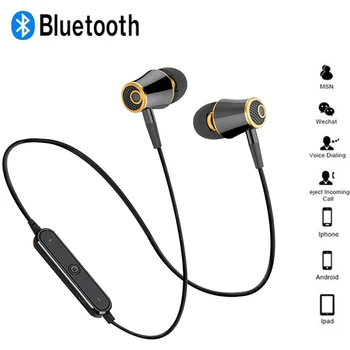 

Teamyo N64 Wireless Bluetooth Headphones Super Bass Earphones Sports Headset Sweatproof Cordless Earbuds Handsfree Earpiece