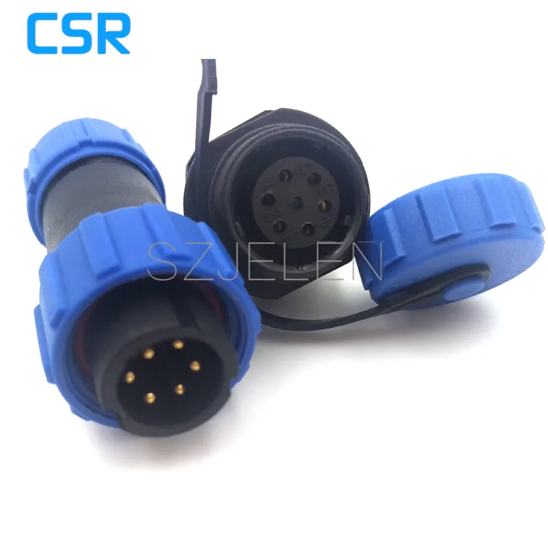 SP1310, 6 pin waterproof Dust proof connector, plastic 6 pin connector