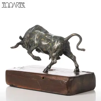 

Tooarts Bronze Sculpture Unstoppable Cattle Bronze Handmade Bronze Sculpture Modern Art Home Decor Statue Figurine Gift Artwork
