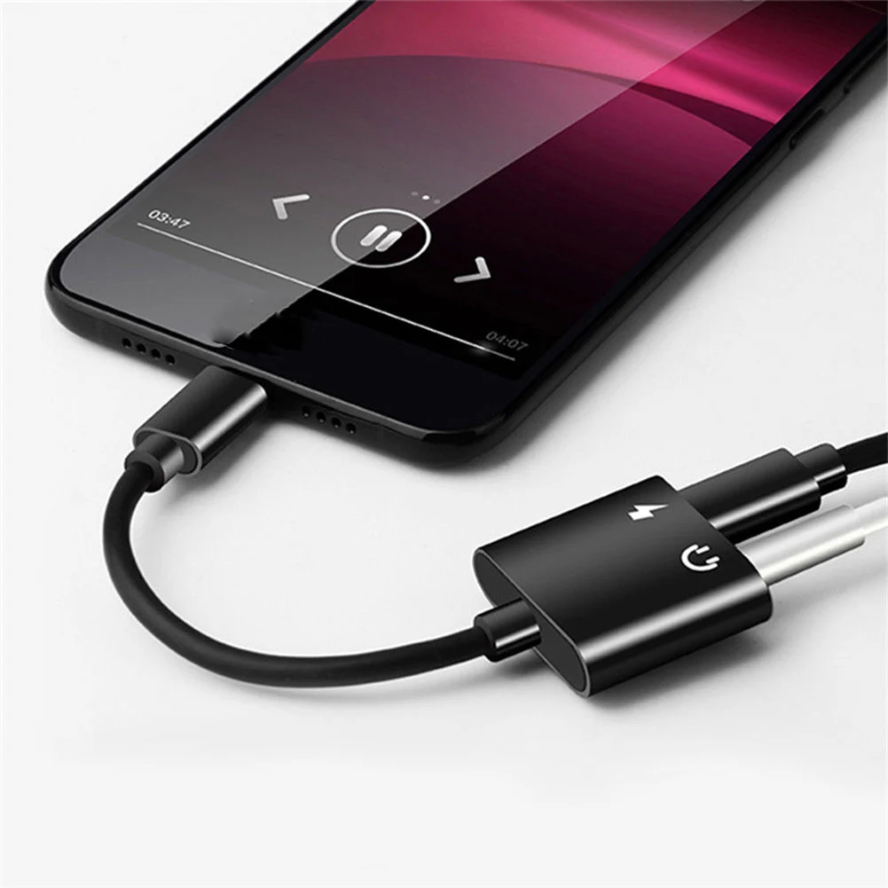 2 in 1 Type-C to 3.5mm Headphone Adapter Cable Audio Cable for Charging Listening Music Calling for Xiaomi Samsung Galaxy C9 Pro 2 in 1 Type-C to 3.5mm Headphone Adapter Cable Audio Cable for Charging Listening Music Calling for Xiaomi Samsung Galaxy C9 Pro