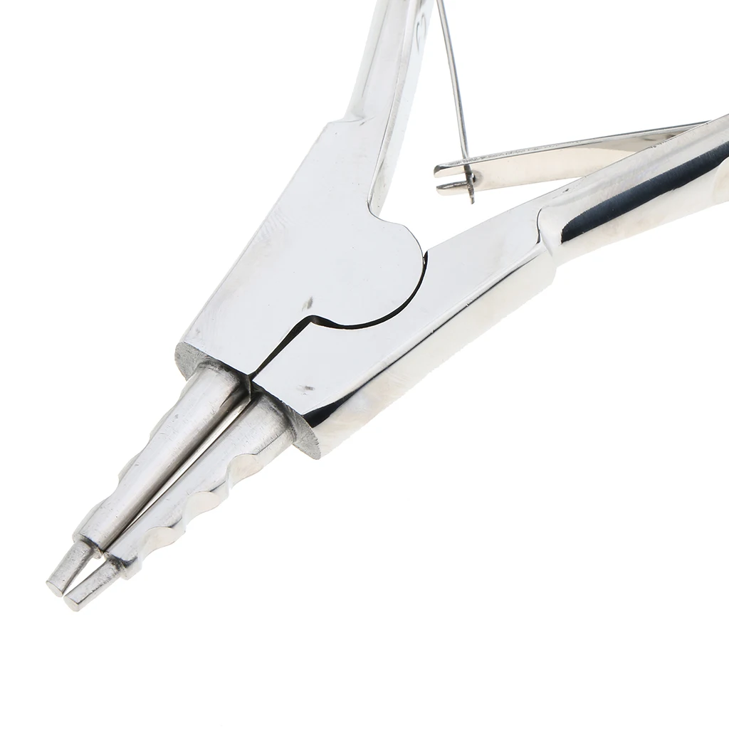  6'' Stainless Steel Ring Opener Piercing Tool Hoops Captive Bead Jewelry Forceps Opening Pliers
