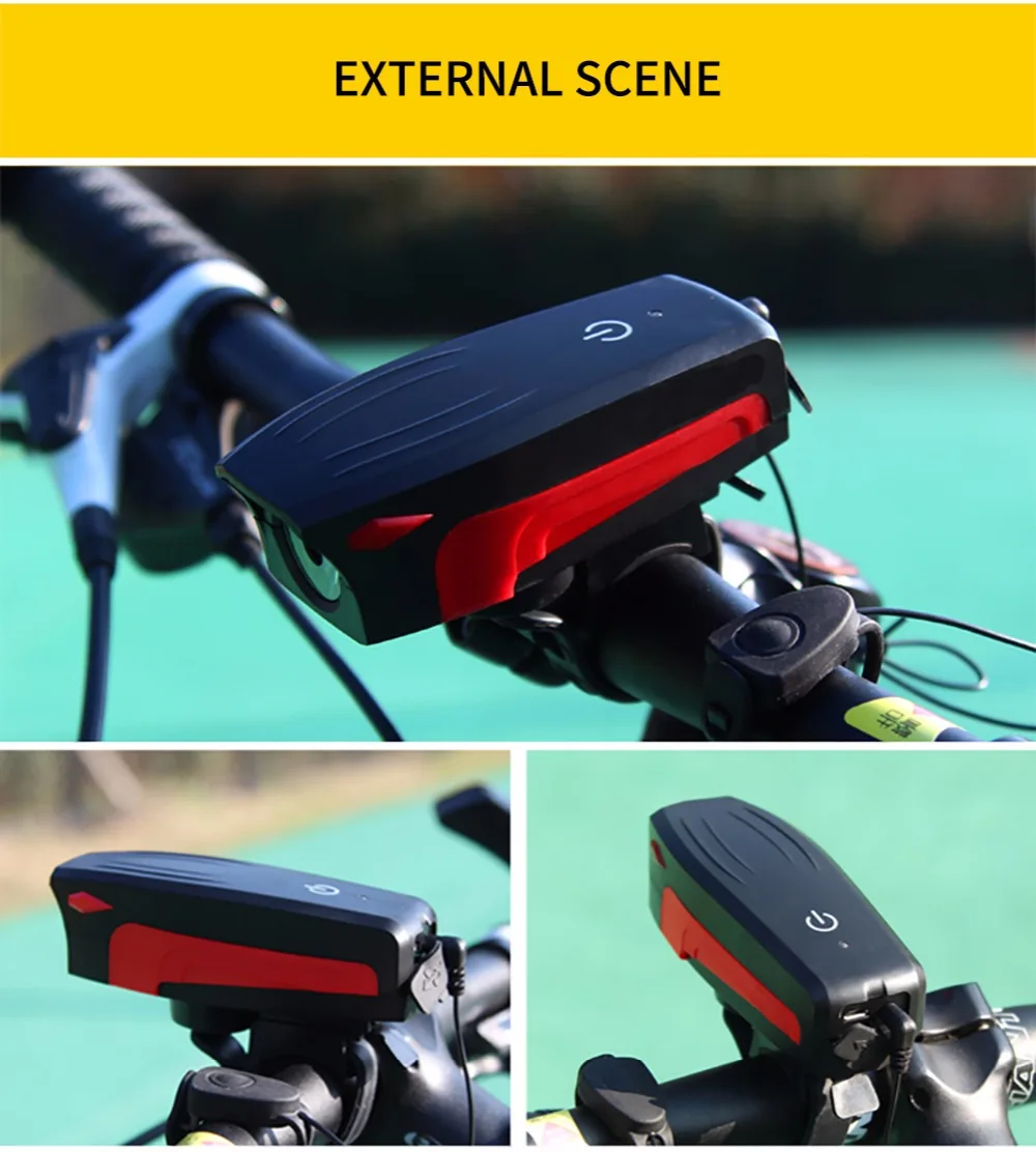 Discount WEST BIKING Bicycle Front Light USB Lamp Bike 2000mAh 5 Modes Light For Bicycle Headlight Led Rechargeable With 130 db Speaker 16