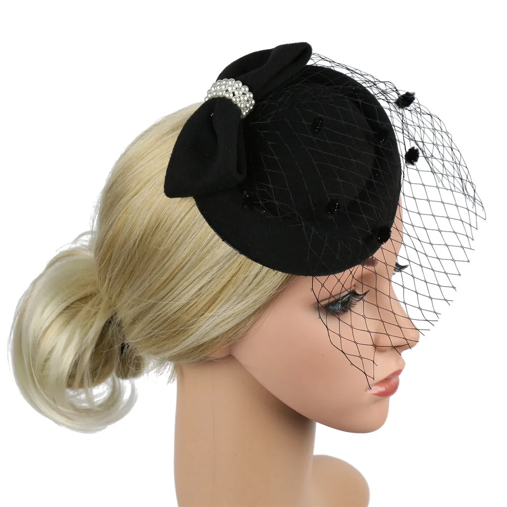 

MUQGEW Hair Accessories Elegant Fashion Headwear Fascinators Hat Tea Party Headwear Ribbons Feathers on a Headband and a Clip#y4