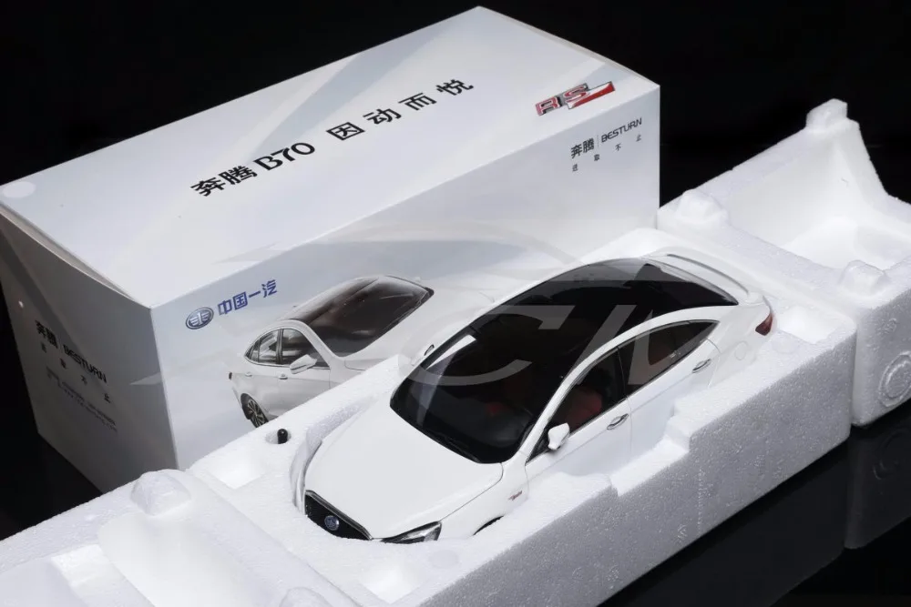 Литье под давлением модель автомобиля Benteng Besturn B70 спортивные RS 1:18 (белый) +
