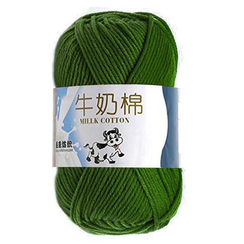 Autumn green Многоцветная чесаная мягкая пряжа для вязания крючком, шерстяная пряжа, чесаная мягкая детская молочная хлопчатобумажная пряжа, волокна, бархатная пряжа, ручное вязание крючком из шерсти, пряжа DIY - Цвет: Autumn green