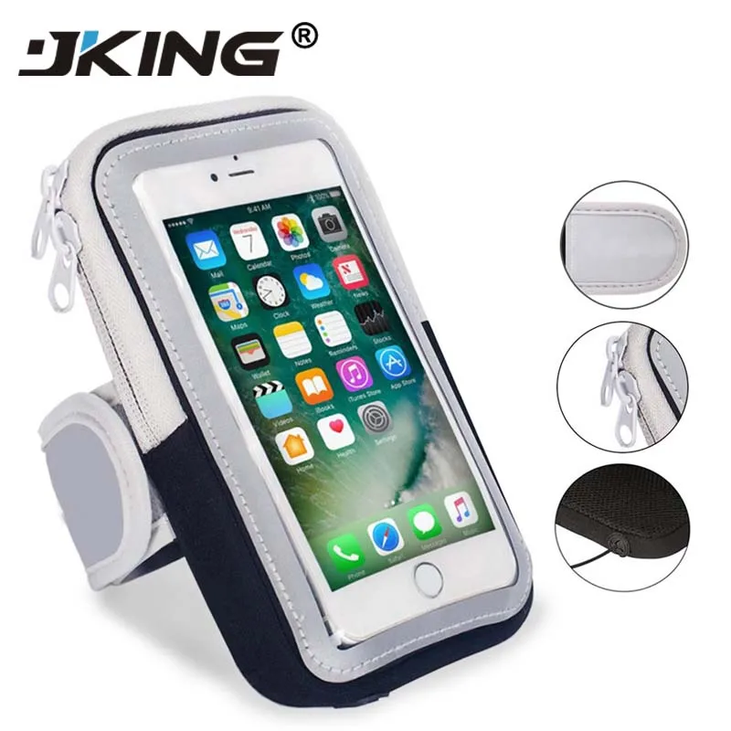 

Breathable Sweat-absorbent Cloth Sports Armband For Iphone 7 Case Mobile Phone Arm Bands Holder On Hand 6.2 inch Phone Pouch