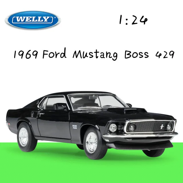Welly 1 24 Diecast Simulation Alloy Model Car 1969 Ford Mustang Boss 429 Cars Toys Metal Toy Cars For Kids Toys Gift Collection Diecasts Toy Vehicles Aliexpress