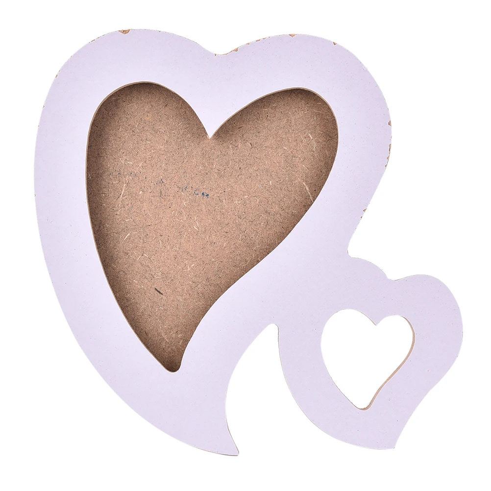 Lovely Double Heart Shaped Photo Frame Wooden Family Photo Picture