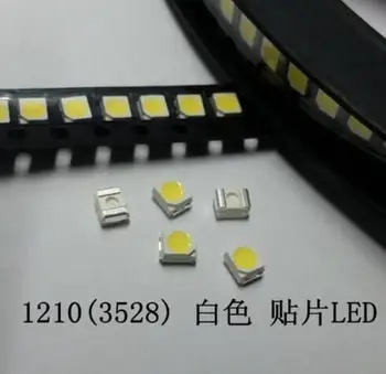 

100pcs 3528 SMD High Power White Diode 1W 110LM TV Television Backlit Super Bright Diodo LED SMD 1210 3528 1W Cool White