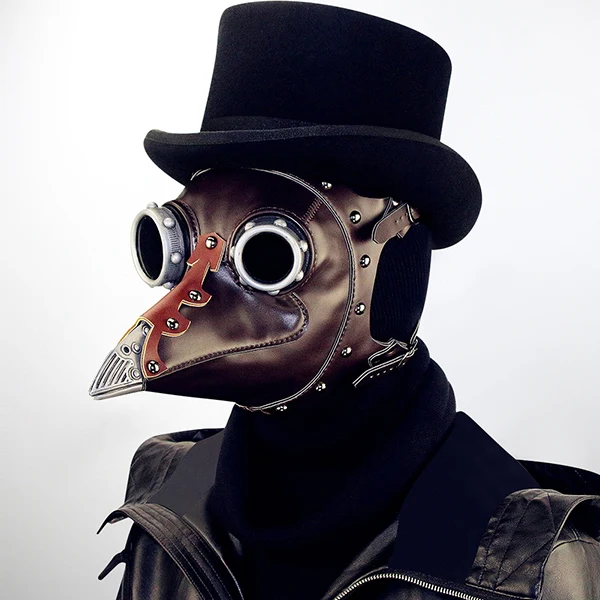 Стимпанк чума птица доктор маска Хэллоуин взрослых мяч Маска Косплей Опора готический костюм аксессуары длинный нос полный маска для лица - Цвет: HG103
