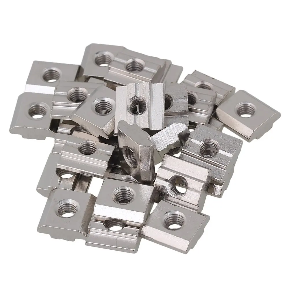 50Pcs M3 M4 M5 M6 Slot T Nut Sliding Nut For 2020 Profile Slot T Nut Aluminum Ex