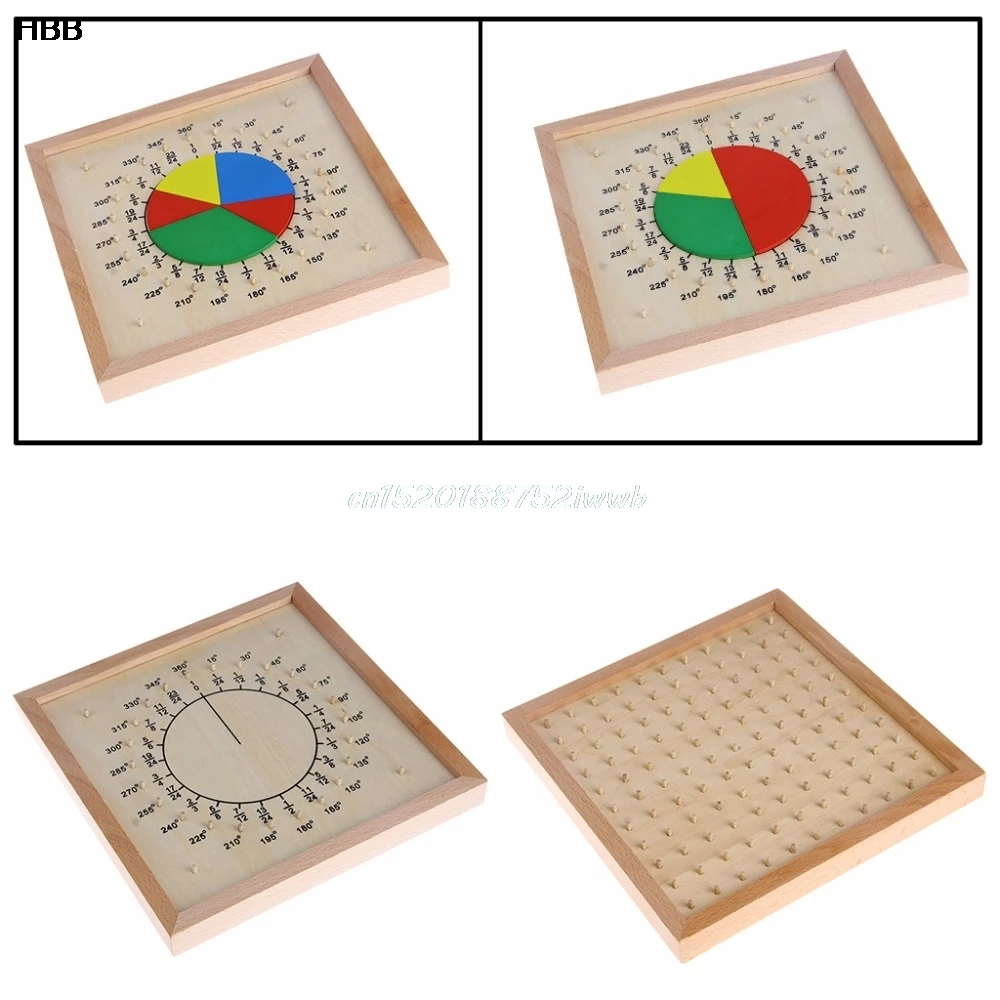 Montessori Material Wooden Circular Fractions Scoreboard Kid Educational Toy #T026# Montessori Material Wooden Circular Fractions Scoreboard Kid Educational Toy #T026#