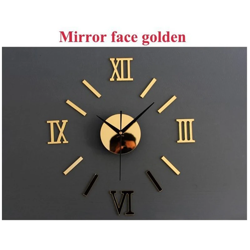 Roman Numerals Style DIY Creative Clocks Wall Clocks Acrylic 3D Digital