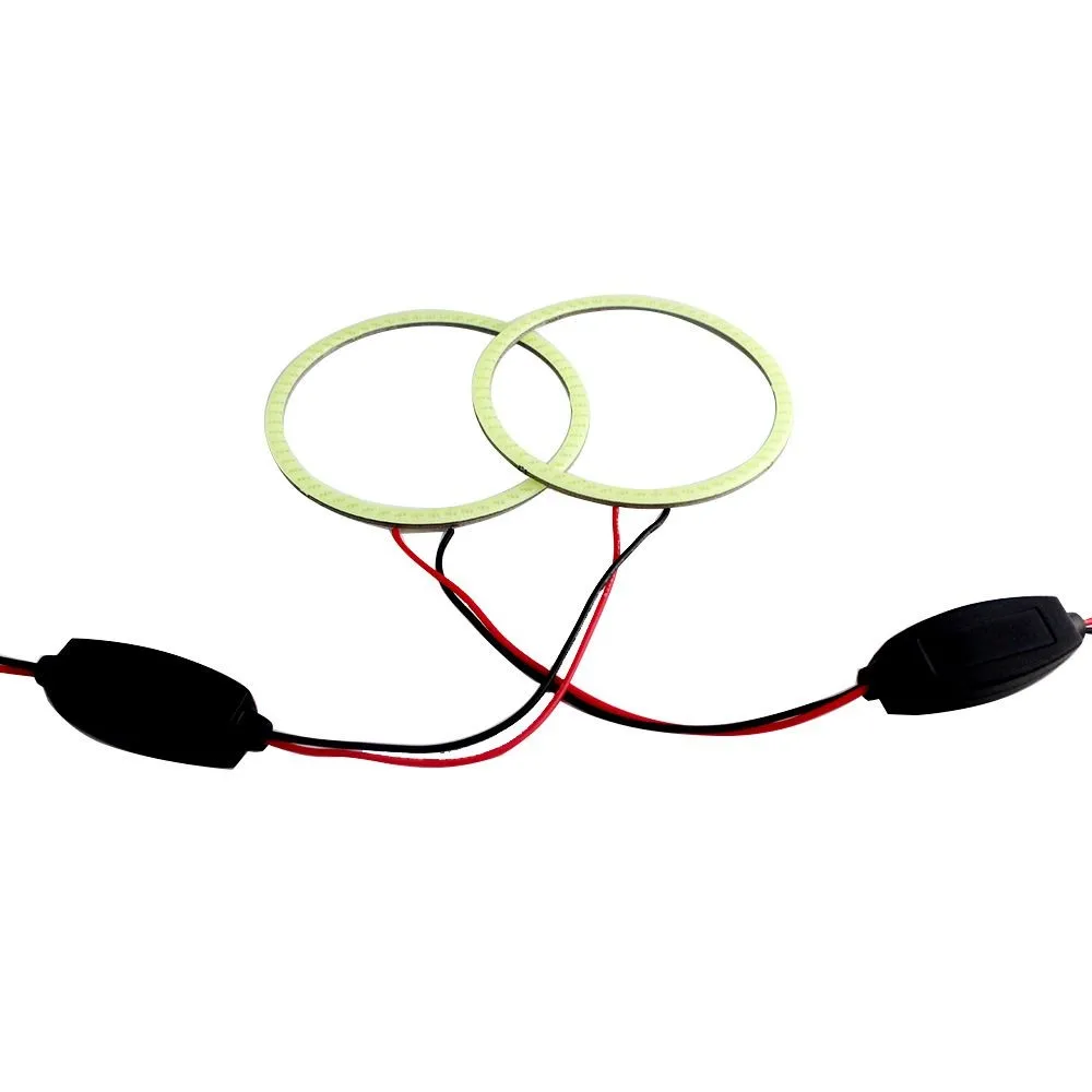 

Universal COB Halo Ring Angel Eye DRL 1 pair 60mm - 120MM 12V headlamp front fog bulbs decoration circle turn signal light