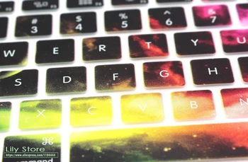 

For MacBook Air 13.3 Colored Nebula Galaxy Starry Keyboard Cover Silicone Skin For MacBook Pro 13 15 with or w/out Retina
