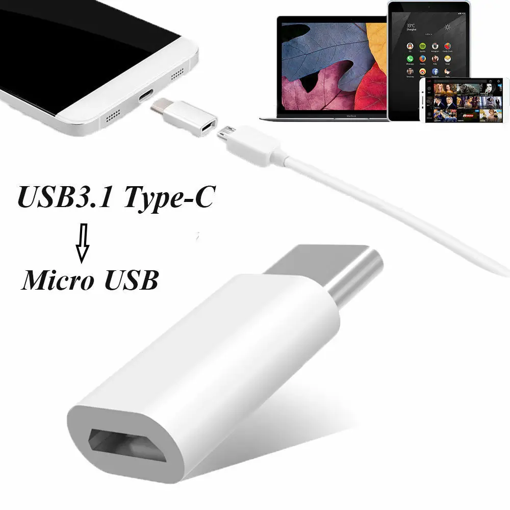 30 шт. USB C адаптер Micro USB для type-C штепсельный кабельный переходник для Xiaomi 8 huawei samsung S9 S10 Белый Черный 20 шт. в упаковке