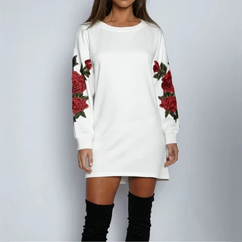 

Sleeve flower Hoodies Sweatshirts 2020 Women Casual Kawaii fashion Fashion Punk for Girls Clothing European Tops Korean