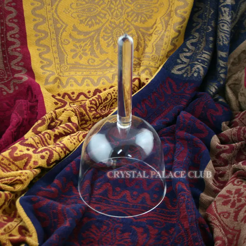 

pure clear natural quartz crystal singing handle bowl for sound healing 3.25" to 4.5" small size high grade with free mallet