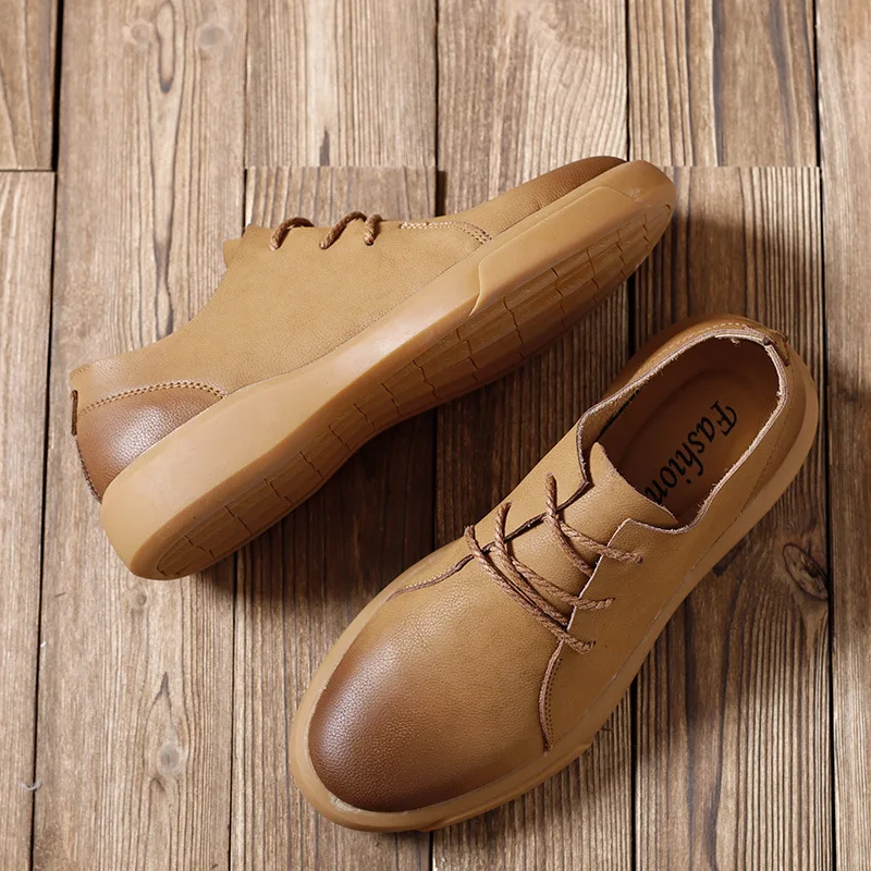 Мужская обувь из натуральной кожи; коллекция года; модная брендовая мужская обувь; мужская повседневная обувь из коровьей кожи; цвет черный, коричневый; A879