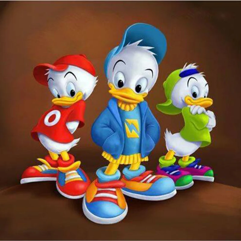 

Full diamond embroidery Three ducks picture of rhinestones diamond painting home decor Cartoon duck Wall stickers children gifts