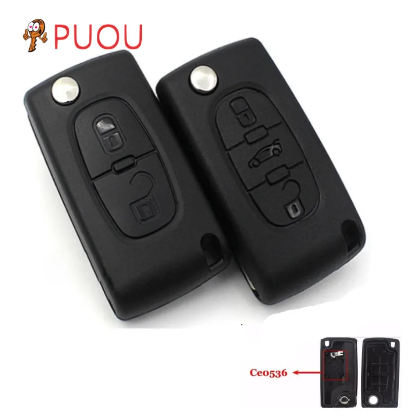 

2/3/4 Buttons Car key Case for Peugeot 207 307 308 407 607 807 For Citroen C2 C3 C4 C5 C6 Flip Folding Car Key shell