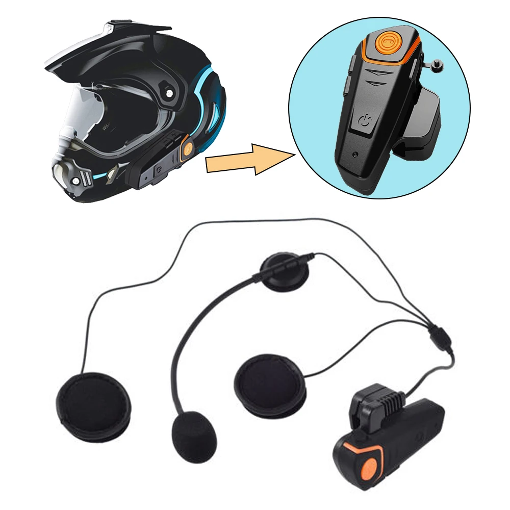 

2 Motorcycle Riders Bluetooth Helmet 0.8-1KM Intercom Headset Waterproof Noise Reduction GPS Voice Radio FM Headset With MIC
