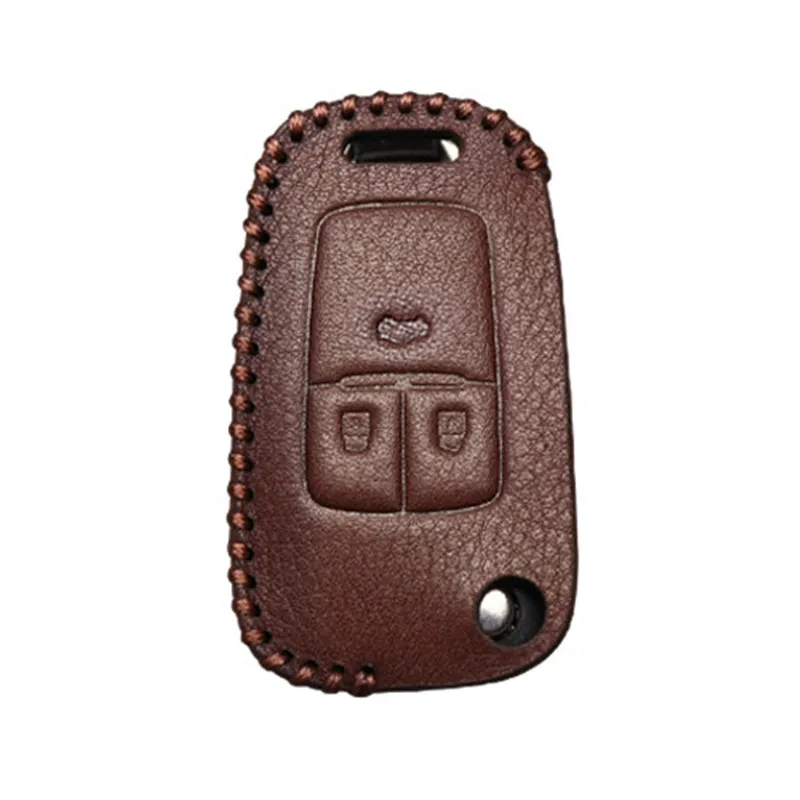 

Leather Car Key Cover Shell for Chevrolet Cruze Aveo Lova Sail Malibu Trax Car Key Case for Opel VAUXHALL Astra Corsa Antara J