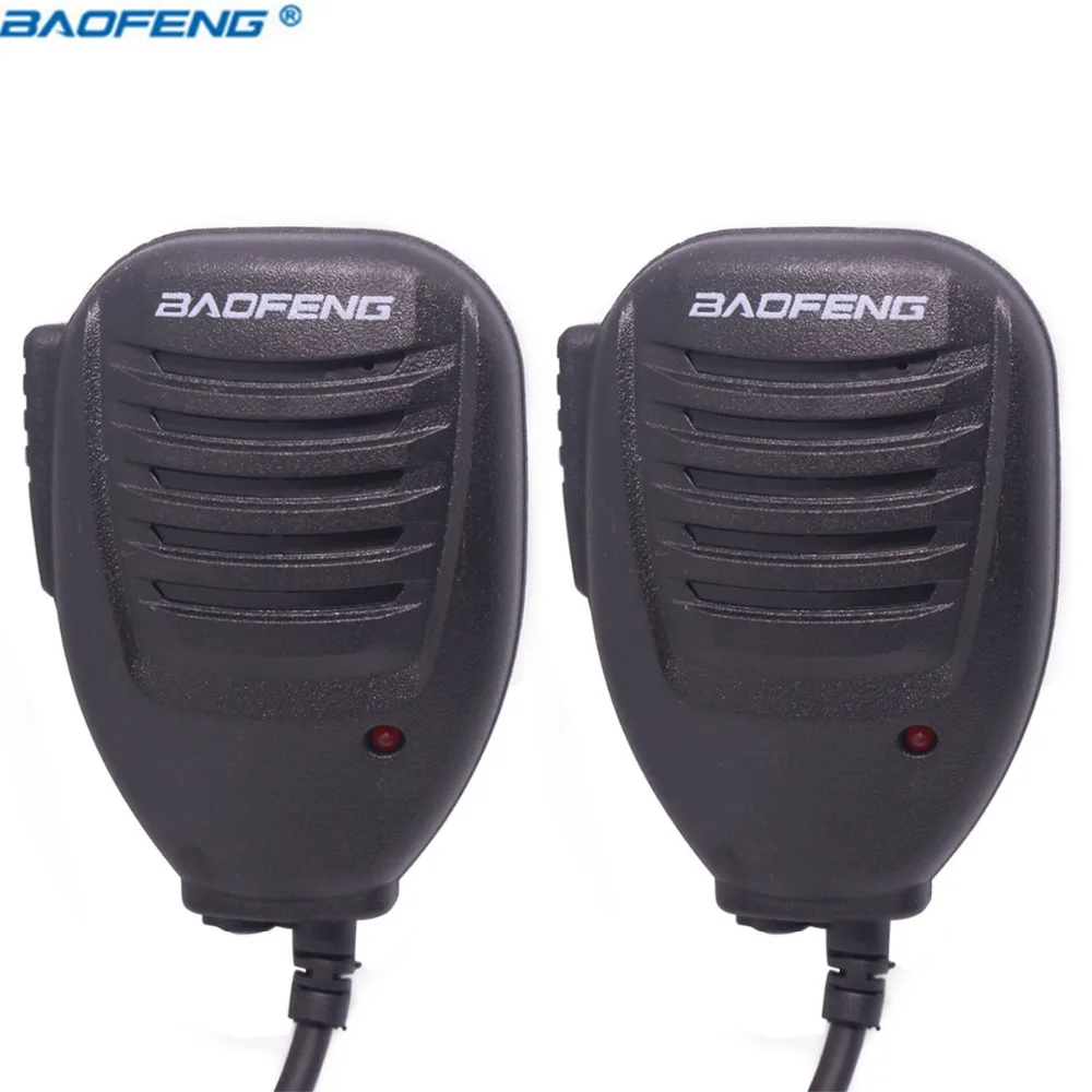 2 шт. BaoFeng UV-5R ручной микрофон динамик микрофон PTT для Baofeng Walkie Talkie портативный UV-5R плюс BF-888S UV B6 UVB5