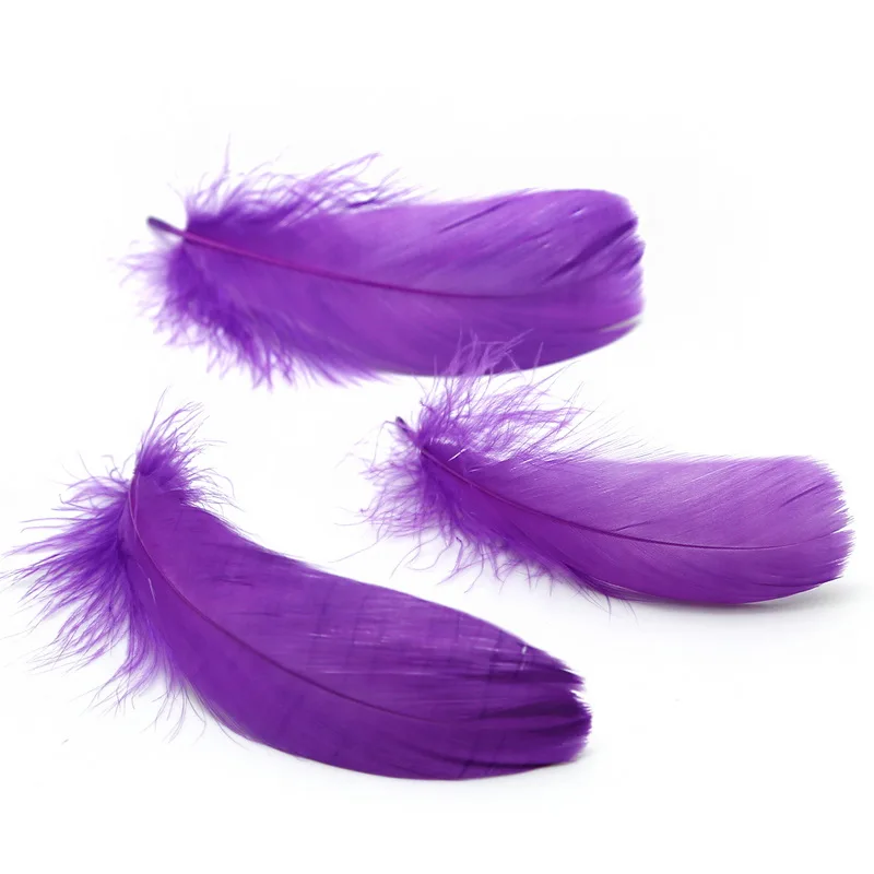 Высокое качество 50 шт./лот натуральные перья 8-13 см маленькие плавающие гусиные перья цветные перья, пух для украшения