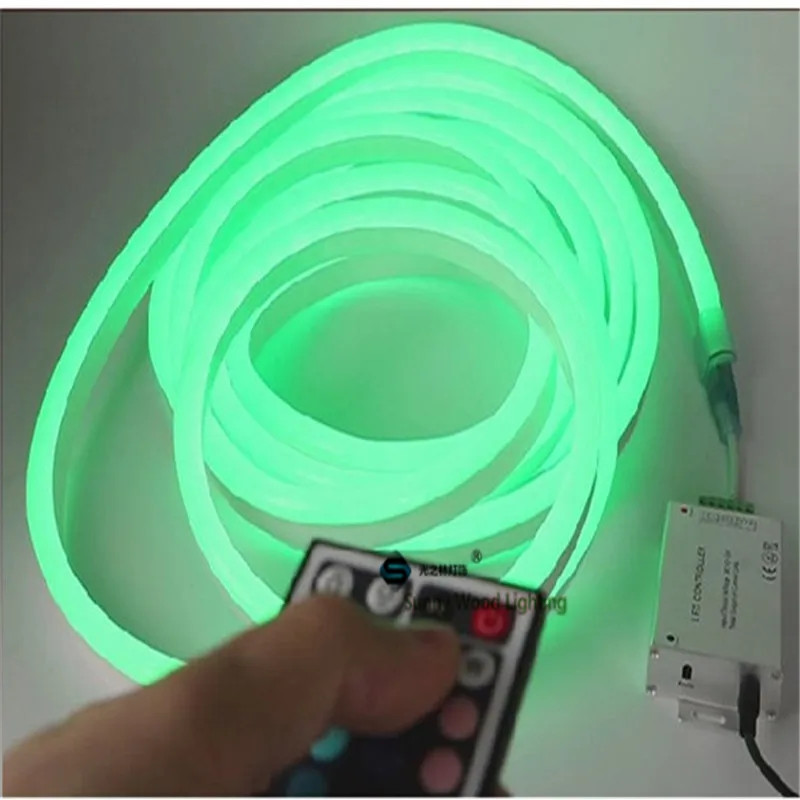 DHL 5-15m mini RGB Neon flex, 72 шт 5050SMD/m меняющая цвет светодиодная неоновая трубка с дистанционным управлением, 220-240 В светодиодная вывеска