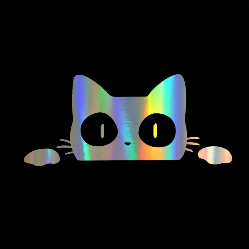 

Surprise Cat Peeking Car Sticker 14CM * 6.2CM Computer Sticker Home Sticker