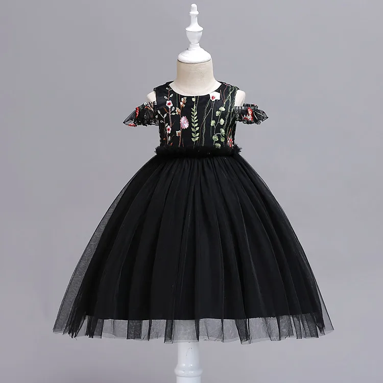

2019 Girls Summer Dress Princess Party Kids Embroidery Dresses Toddler Girls Carnival Costume Kids Clothes Wedding 2-12 Years