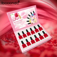 12 Pcs/lot Uv Gel Kuku Polandia 10 Ml Merah Seri Gel Pernis Lacquer Membutuhkan Kuku Primer Base Terbaik Mantel Gelpolish dengan Hadiah Kotak(China)