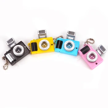 

Dolls accessories keychains creative Camera Led with Sound LED flashlight funny toy camera gift for child q7