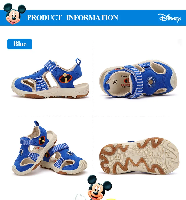 Обувь disney; детские сандалии для малышей с суперменом; Удобная нескользящая обувь с круглым носком; Детские повседневные сандалии; Размеры 22-30