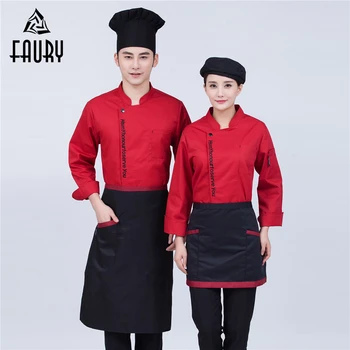 

Single Breasted Long Sleeve Chef Cooking Workwear Clothing Catering Restaurant Hotel Waiter Uniforms Canteen Cozinha Jackets