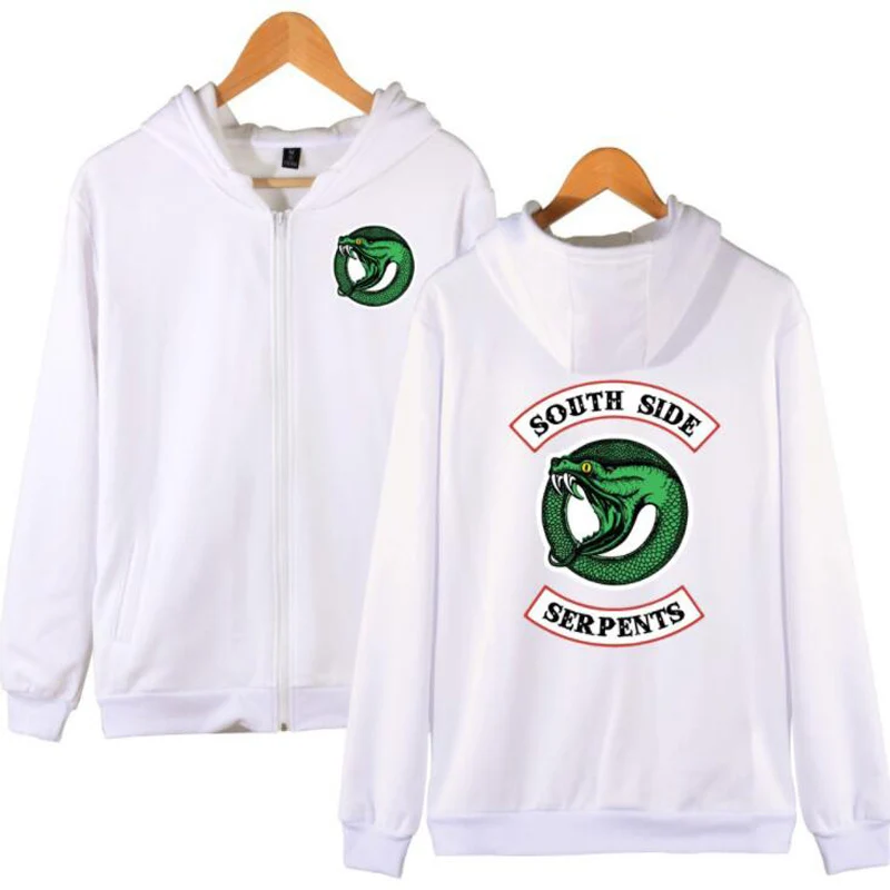 

Riverdale south side serpents Men Hoodies Sweatshirts Winter Fashion Hip Hop Hooded Zipper Jacket Male Female Brand Tracksuit