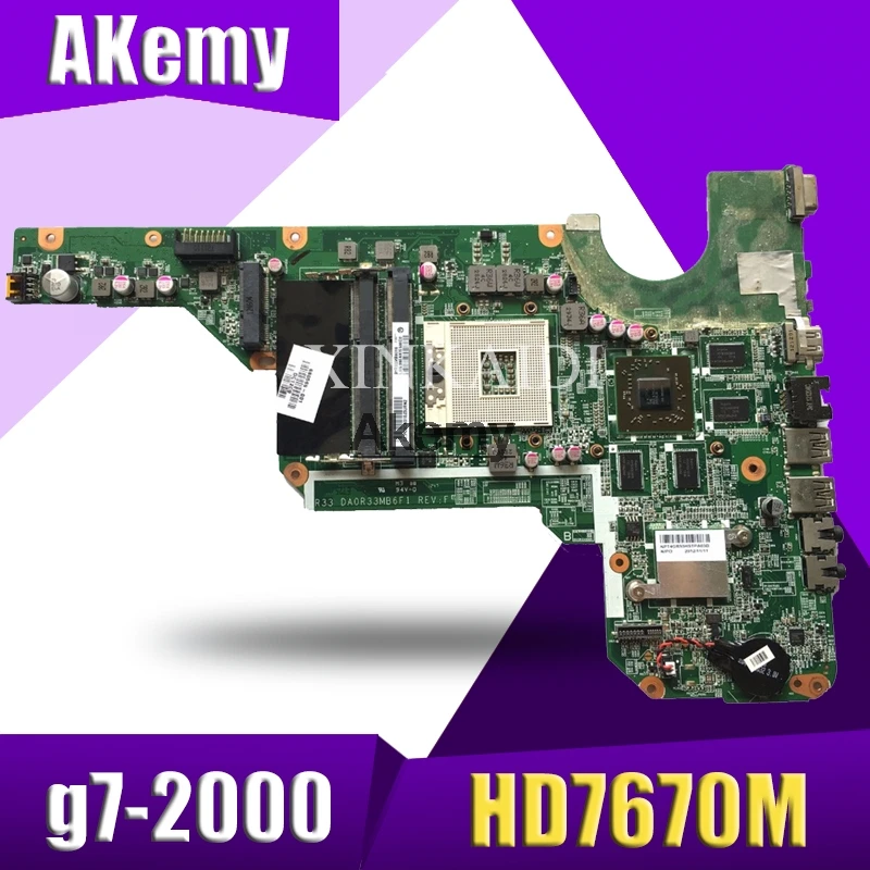 

680569-001 680570-501 Laptop Motherboard Para Hp pavilion g4 g4-2000 g6-2000 g6 g7 g7-2000 DA0R33MB6F1 HD7670M