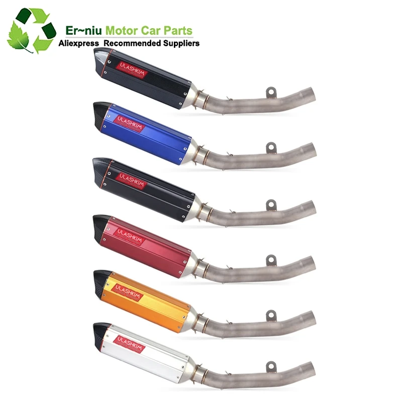 

Full System Exhaust Slip On For kawasaki Z800 Z 800 Motorcycle Exhaust Muffler Escape Middle Mid Contact Pipe DB Killer