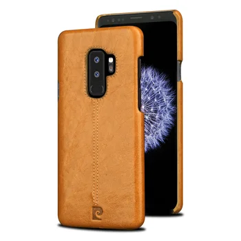 

Original Pierre Cardin Case For Samsung Galaxy S9 Plus Back Case Cover Vintage Genuine Leather Case For Samsung Galaxy S9/ Plus